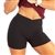 Black Crossover V-Waist Cross Front Yoga Gym Fitness Shorts