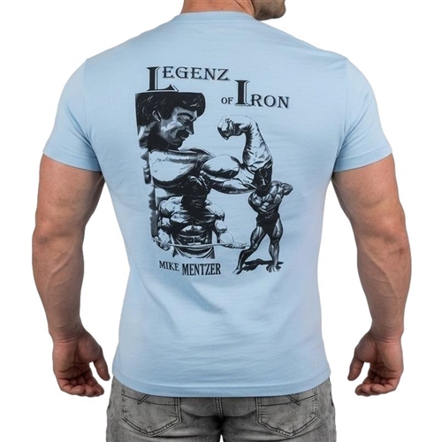 Mike Mentzer Bodybuilding T-Shirt - Light Blue