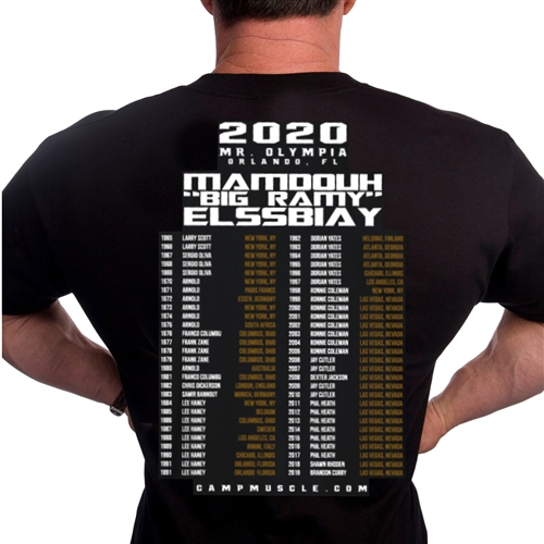 2020 History of Mr. Olympia Big Ramyamy Bodybuilding T-Shirt