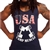 Mens USA Muscle Gym Tank - Navy Blue