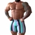 Retro Stripe Bodybuilding Gym Shorts - Black/Lilac/Mint
