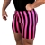 Black Pink Stripe Vintage Spandex Shorts Bodybuilding Gym Training