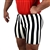 Black White Stripe Vintage Spandex Shorts Bodybuilding Gym Training