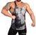 Double Brushed Poly Tie Dye Tank - Black/Gray