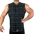 Mens Plaid Tapered Sleeveless Flannel - Blue/Green