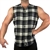 Mens Plaid Tapered Sleeveless Flannel - Blue/White