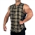 Mens Plaid Tapered Sleeveless Flannel - Brown/Black