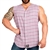 Gray-Burgundy Plaid Tapered Sleeveless Flannel Baseball Muscle Shirt
