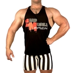 Mens Cotton Hybrid Stringer Tank - Black