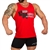 Mens Cotton Hybrid Stringer Tank - Red