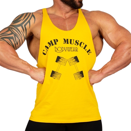 Camp Muscle Logo Bodybuilding Muscle Stringer Tanks