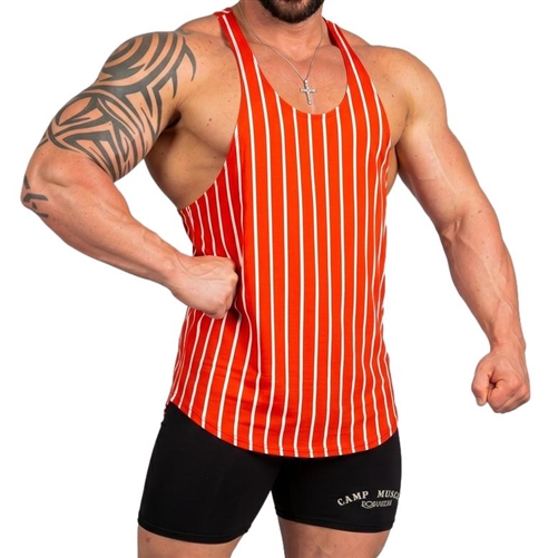 Retro Stripe Tank - Red