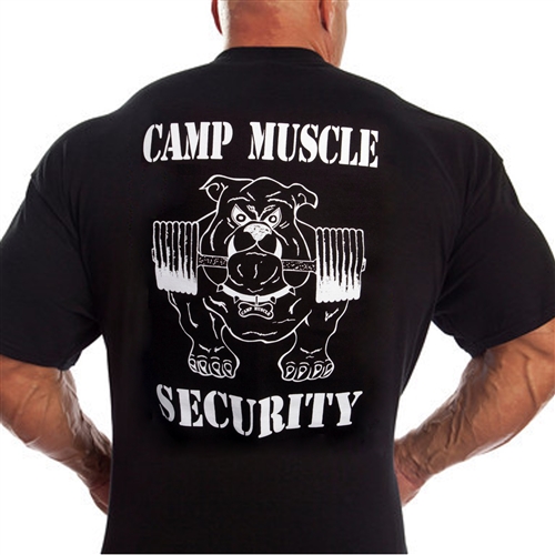 Camp Muscle Bulldog Security Bodybuilding T-Shirt