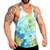 Double Brushed Poly Tie Dye Tank - Teal/Olive