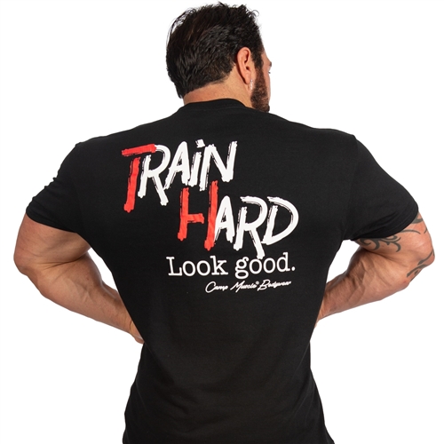Train Hard, Look Good Bodybuilding Muscle T-Shirt