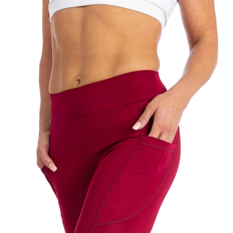 Yoga tights - Dark burgundy - Ladies | H&M IN