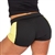 Yellow Fold Over Compression Shorts Yoga Gym Bike Fitness