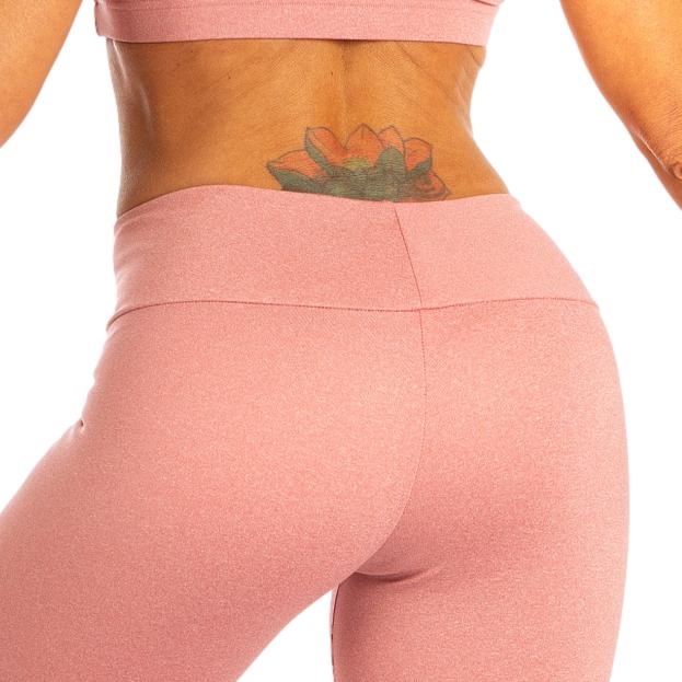 Dusty Rose Low Rise Leggings Yoga Gym Poly Spandex