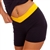 Yellow Navy Crossover V-Waist Cross Front Yoga Gym Fitness Shorts