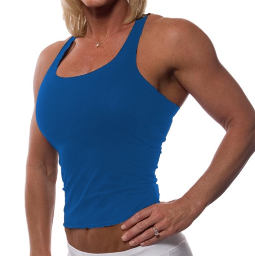 Turquoise Blue Extreme Razor Yoga Gym Fitness Tank Top