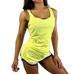 Neon Yellow Loose Fit Racerback Tank Yoga Gym Fitness