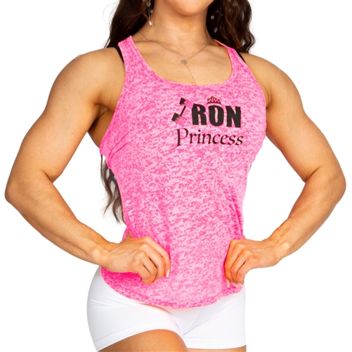 Neon Pink Burnout Racerback Tank Yoga Gym Fitness